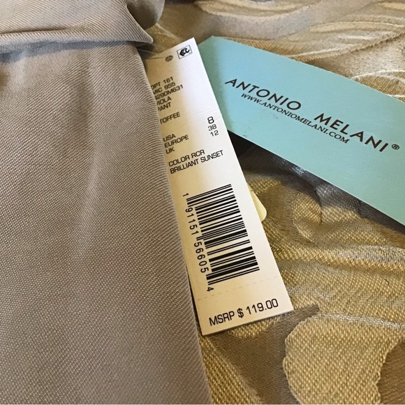 ANTONIO MELANI Tan Wide Leg Pants with Tie Belt - Picture 8 of 14